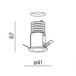 HOLLOW micro LED M930 wpust biały 37986-M930-F1-00-13 WYPRZEDAŻ